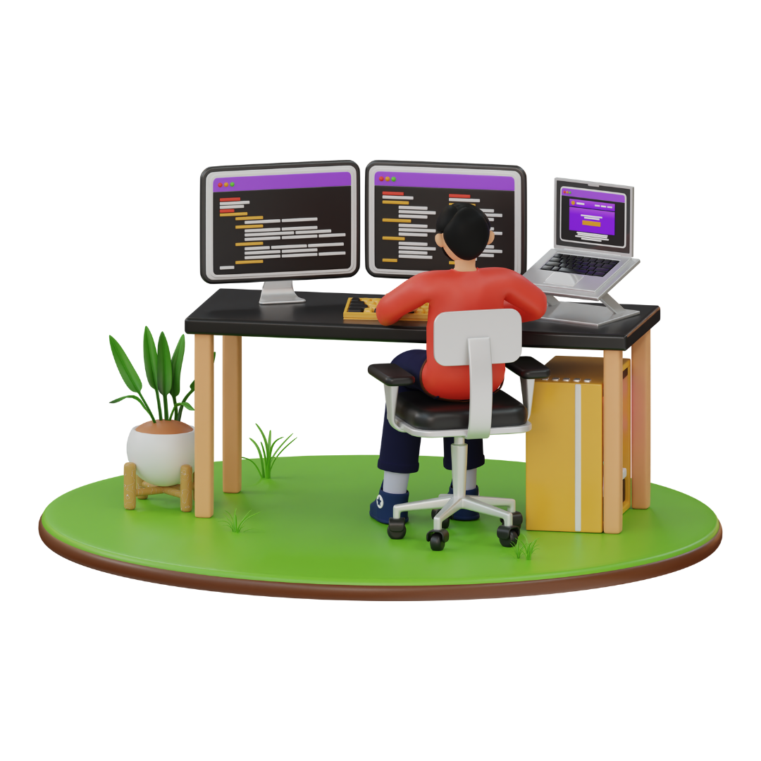 Custom software development illustration